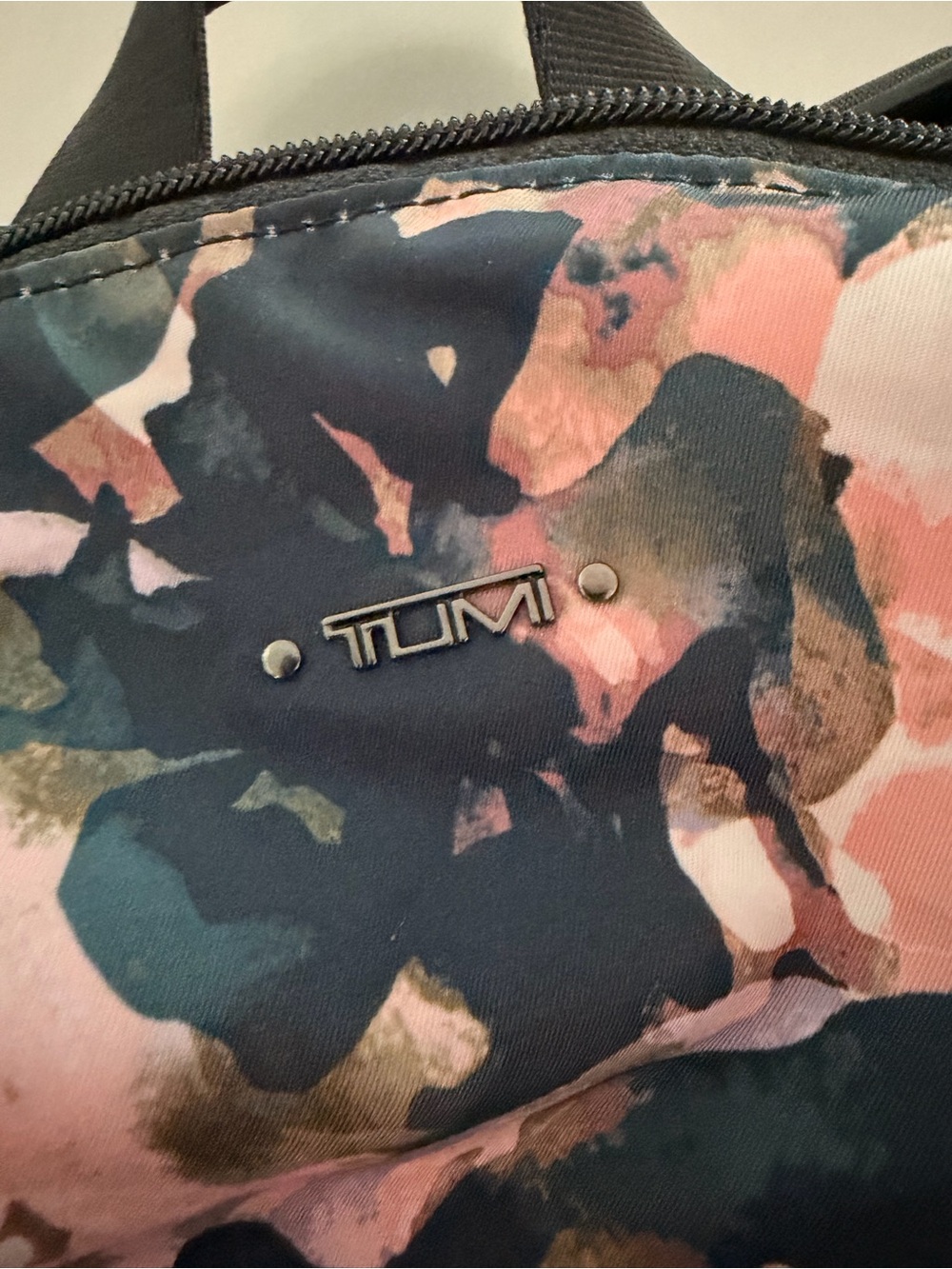 Tumi Voyageur Floral-Print Backpack in Navy and Pink - Picture 4 of 5